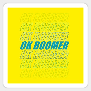 ok yellow boomer Sticker